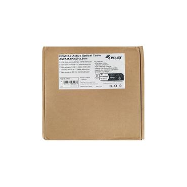 Equip 119433 HDMI-kabel 100 m HDMI Type A (Standard) Sort