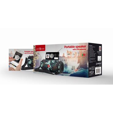 Gembird SPK-BT-17-CM - h&ouml;gtalare - f&ouml;r b&auml;rbar anv&auml;ndning - tr&aring;dl&ouml;s