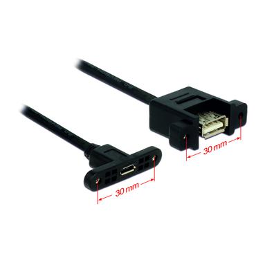 Delock - USB-adapter - mikro-USB typ B till USB - 25 cm