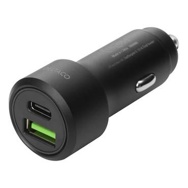 DELTACO USBC-CAR122 str&ouml;madapter f&ouml;r bil - USB, 24 pin USB-C - 36 Watt
