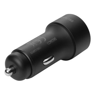 DELTACO USBC-CAR122 str&ouml;madapter f&ouml;r bil - USB, 24 pin USB-C - 36 Watt