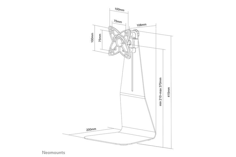 Neomounts FPMA-D850 st&auml;ll - fullst&auml;ndig r&ouml;relse - f&ouml;r LCD-display - svart