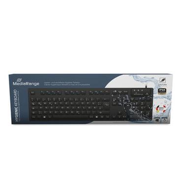MediaRange MROS273 tastatur Hjemme/kontor USB QWERTZ Tysk Sort