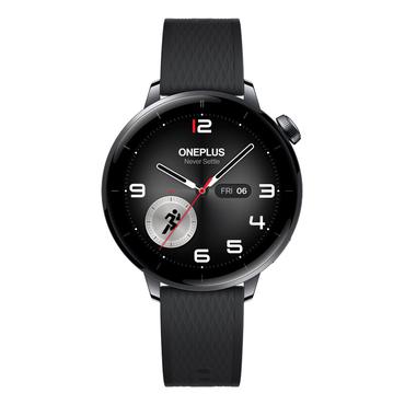 OnePlus Watch 3 43mm 3,35 cm (1.32") AMOLED Digital 466 x 466 pixel Berøringsskærm Sort, Titanium Wi-Fi GPS (satellit)