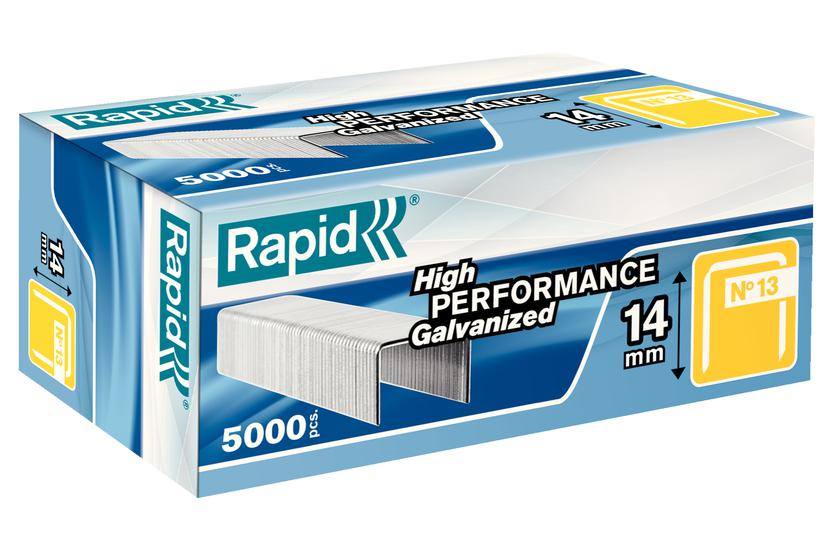 Rapid - klamrar - No. 13 - 14 mm - paket med 5000