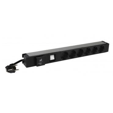 Middle Atlantic Basic PDU 19" 6 Schuko outputs switch, surge prot