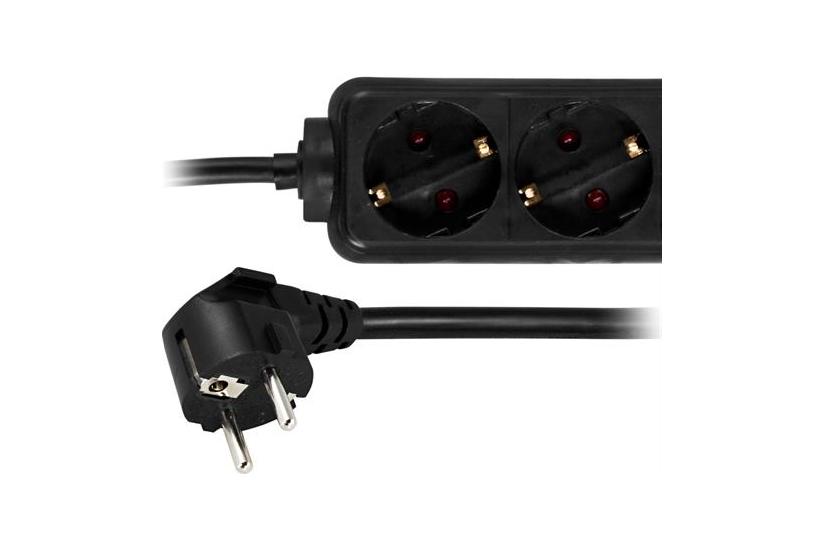 Axessline Strömskåpa - 3 AC-utgångar - 5 m - 3500 W - Svart - 3x1,5 V - CEE 7/7 (Type F)