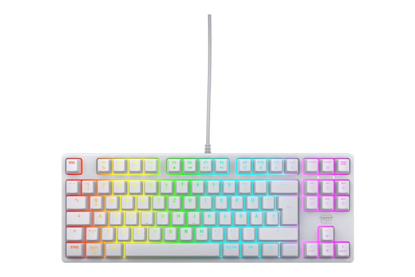 CHERRY XTRFY K4V2 - tastatur - RGB - 80% TKL - QWERTZ - tysk - hvid Indgangsudstyr