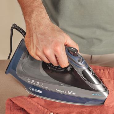 Braun TexStyle 9 0127409002 iron Steam iron EloxalPlus soleplate 3200 W Dark Blue