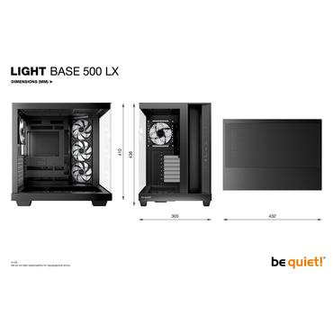 be quiet! Light Base 500 LX Black Midi Tower Sort