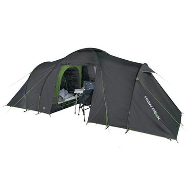 High Peak dome tent Como 4.0 (dark grey/green, with 2 bedrooms, model 2022)