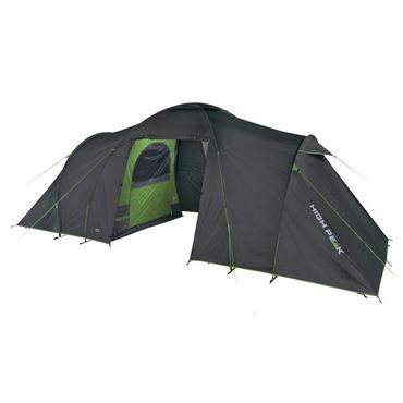 High Peak dome tent Como 4.0 (dark grey/green, with 2 bedrooms, model 2022)