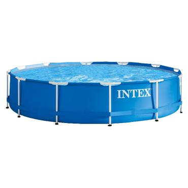 Intex 28212GN swimmingpool til over jorden Indrammet pool Rund Blå, Hvid