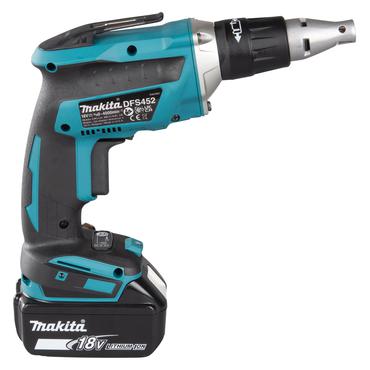 Makita DFS452TJX2 elektrisk skruetr&aelig;kker & slagbor 4000 rpm Sort, Bl&aring;, Gr&aring;