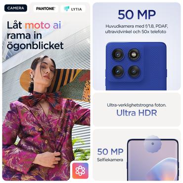 Motorola edge 60 pro 16,9 cm (6.67") Dual SIM Android 15 5G USB Type-C 12 GB 512 GB 6000 mAh Blå