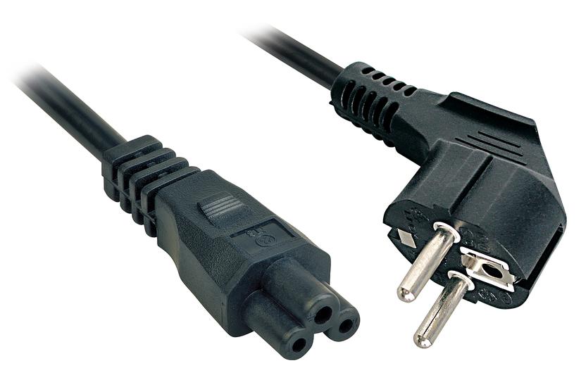 Lindy 3m, CEE 7/7 - IEC 320 C5 Sort CEE7/7 C5 forbinder