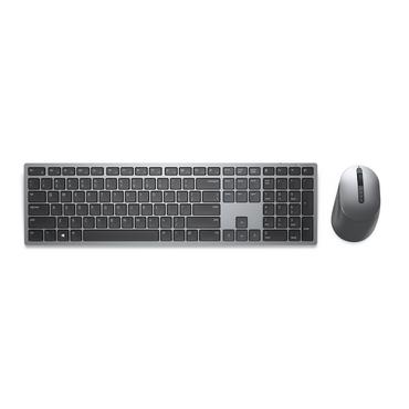 Dell Pro Plus Keyboard and Mouse KM7321W - sæt med mus og tastatur - AZERTY - belgisk - titan grå Indgangsudstyr
