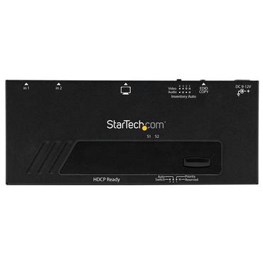 StarTech.com 2 Port HDMI Switch w/ Automatic and Priority Switching - 2 In 1 Out HDMI Selector with Automatic Priority Switching - 1080p (VS221HDQ) - video-/audioswitch - 2 porte