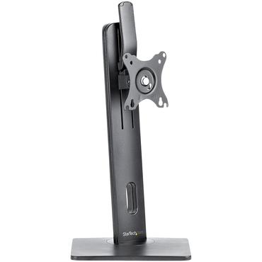 StarTech.com Free Standing Single Monitor Mount, Height Adjustable Monitor Stand, For VESA Mount Displays up to 32" (15lb/7kg), Ergonomic Monitor Stand for Desk, Tilt/Swivel/Rotate, Black - Universal Monitor Stand st&auml;ll - justerbar arm - f&ouml;r Bildsk&auml;rm - svart