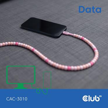 Club 3D - USB typ C-kabel - 24 pin USB-C till 24 pin USB-C - 2 m