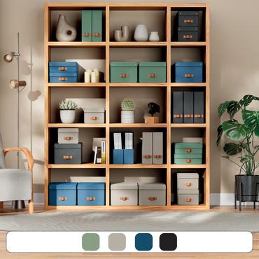 Leitz Puro opbevaringsboks med l&aring;g, medium, lav, 8 L, 100 % recirkuleret karton, pakke med 2 stk