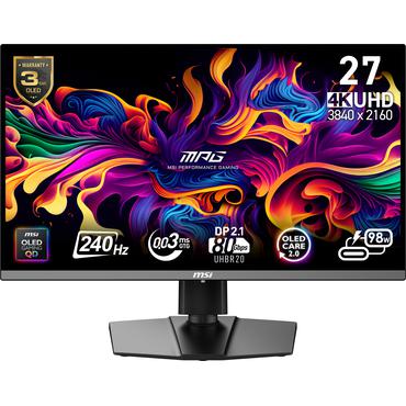 MSI MPG 272URX skärm - 27" - NVIDIA G-SYNC Compatible - 0,03ms - UHD 3840x2160 vid 240Hz