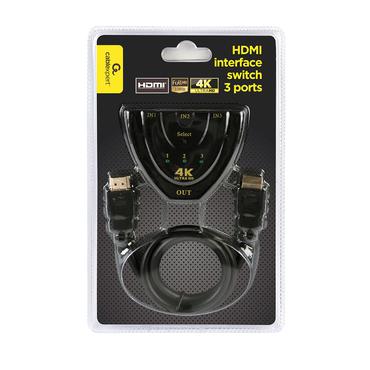 Cablexpert DSW-HDMI-35 - video-/ljudomkopplare - 3 portar