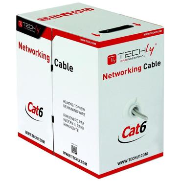Techly ITP6-CCA-305-GY netværkskabel Grå 305 m Cat6 U/UTP (UTP)