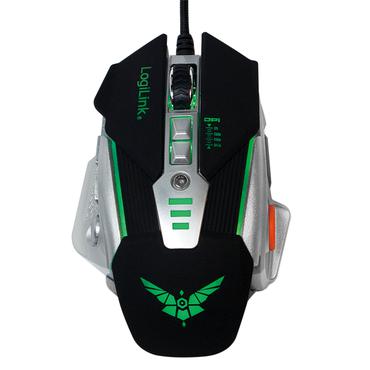 LogiLink Maus USB Gaming 8 Tasten 3200 dpi m. Gewichten &LED