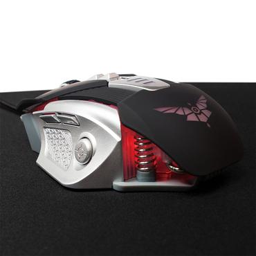 LogiLink Maus USB Gaming 8 Tasten 3200 dpi m. Gewichten &LED