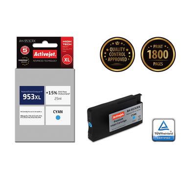 Activejet AH-953CRX Bl&aelig;k (erstatning HP 953XL F6U16AE; Premium; 25 ml; bl&aring;)