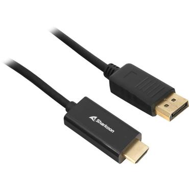 Sharkoon DisplayPort-kabel - 1 m - DisplayPort male - HDMI male - 1,2 - 4096 x 2160 pixlar
