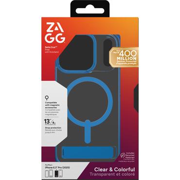 ZAGG Santa Cruz Snap Kickstand mobiltelefon etui 16 cm (6.3") Cover Bl&aring;, Transparent