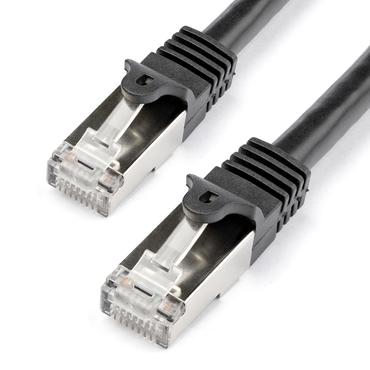 StarTech.com Cat6-patchkabel - sk&auml;rmad (SFTP) - 1 m, svart - patch-kabel - 1 m - svart