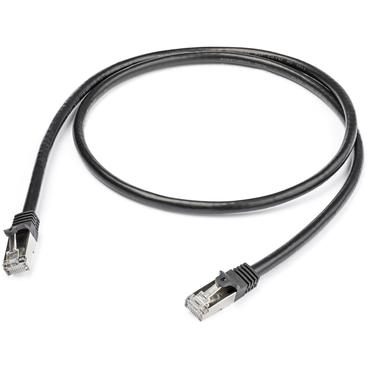 StarTech.com Cat6-patchkabel - sk&auml;rmad (SFTP) - 1 m, svart - patch-kabel - 1 m - svart
