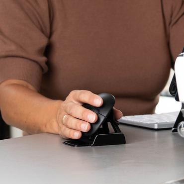 R-Go Ambidextrous Ergonomic mouse Twister - vertikal mus - Bluetooth 5.0, USB-C - svart