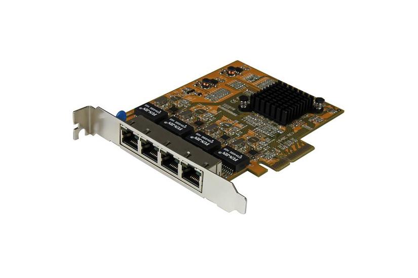 StarTech.com PCIe Gigabit-nätverkskortadapter med 4 portar - nätverksadapter - PCIe - Gigabit Ethernet x 4