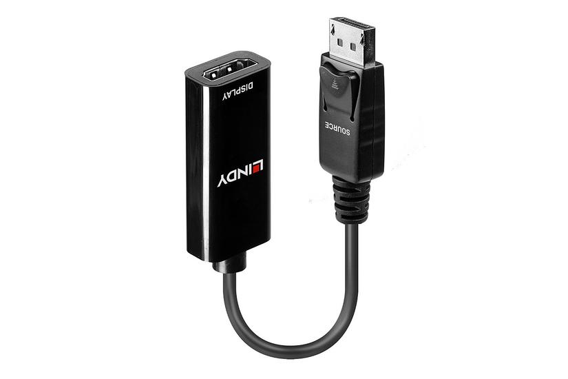 Lindy 41718 videokabel adapter 0,15 m DisplayPort HDMI Sort