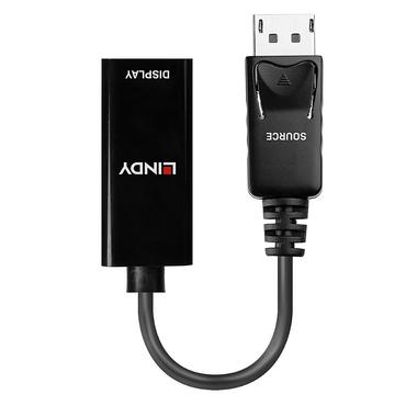 Lindy 41718 videokabel adapter 0,15 m DisplayPort HDMI Sort