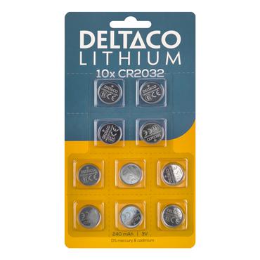 Deltaco CR2032-10B husholdningsbatteri Engangsbatteri Lithium