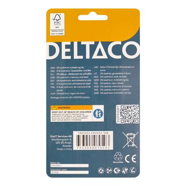 Deltaco CR2032-10B husholdningsbatteri Engangsbatteri Lithium