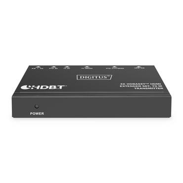 DIGITUS 4K HDBaseT DS-55520 - s&auml;ndare och mottagare - video/ljud/infrar&ouml;d/seriell/n&auml;tverksf&ouml;rl&auml;ngare - HDMI, HDBaseT, RS-232