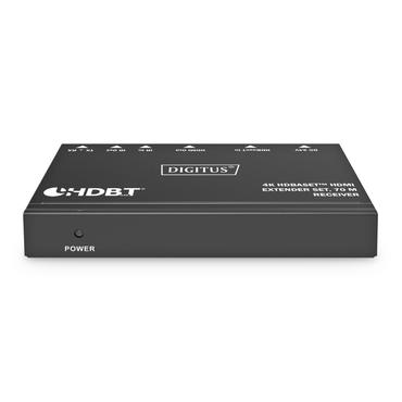DIGITUS 4K HDBaseT DS-55520 - s&auml;ndare och mottagare - video/ljud/infrar&ouml;d/seriell/n&auml;tverksf&ouml;rl&auml;ngare - HDMI, HDBaseT, RS-232