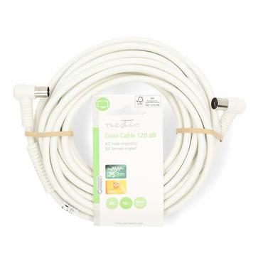 Nedis CSGL40120WT100 coaxial cable 10 m IEC White