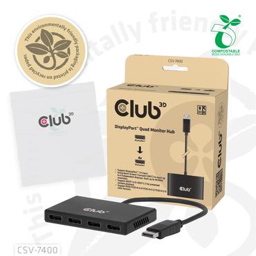 CLUB3D CSV-7400 video-splitter DisplayPort 4x DisplayPort