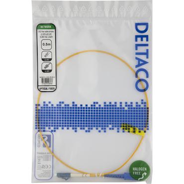 Deltaco LCSC-05-SUU InfiniBand og fiberoptisk kabel 0,5 m LC SC Gul