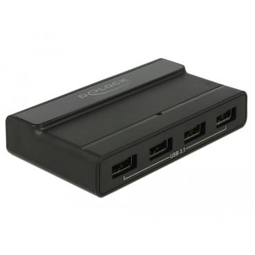 Delock External USB 3.1 Hub 4 Port with 10 Gbps - hub - 4 porte