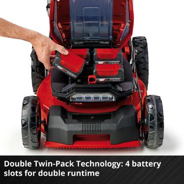 Einhell GP-CM 36/47 S Li BL Skubbe plæneklipper Batteri Sort, Rød