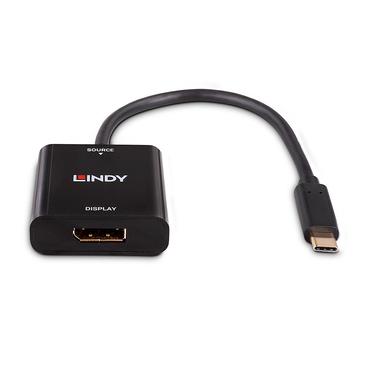 Lindy 43269 USB grafisk adapter 3840 x 2160 pixel Sort
