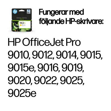 HP 963XL Original Ink-blækpatron med høj kapacitet, gul